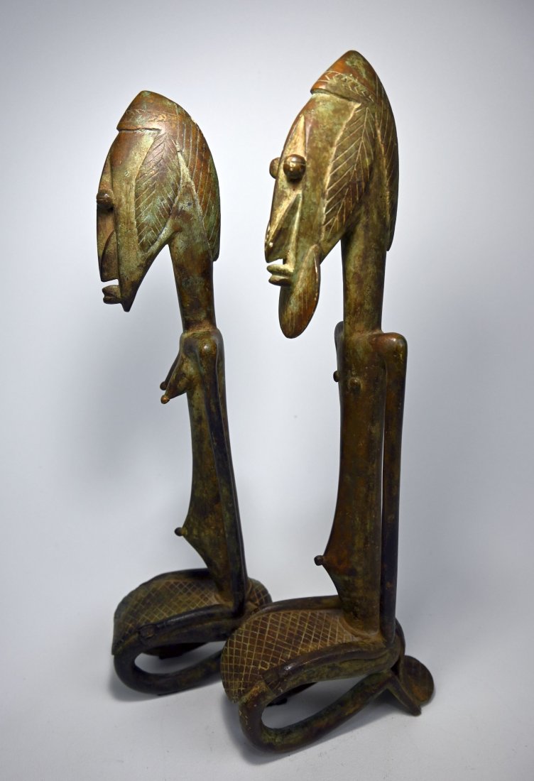 Stylized Dogon Couple in Bronze, African Art (1 of 5)
