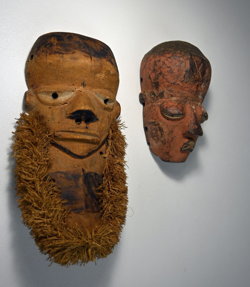Rare pair of Pende Miniature Diviner Masks Ex Hersey NY (1 of 7)
