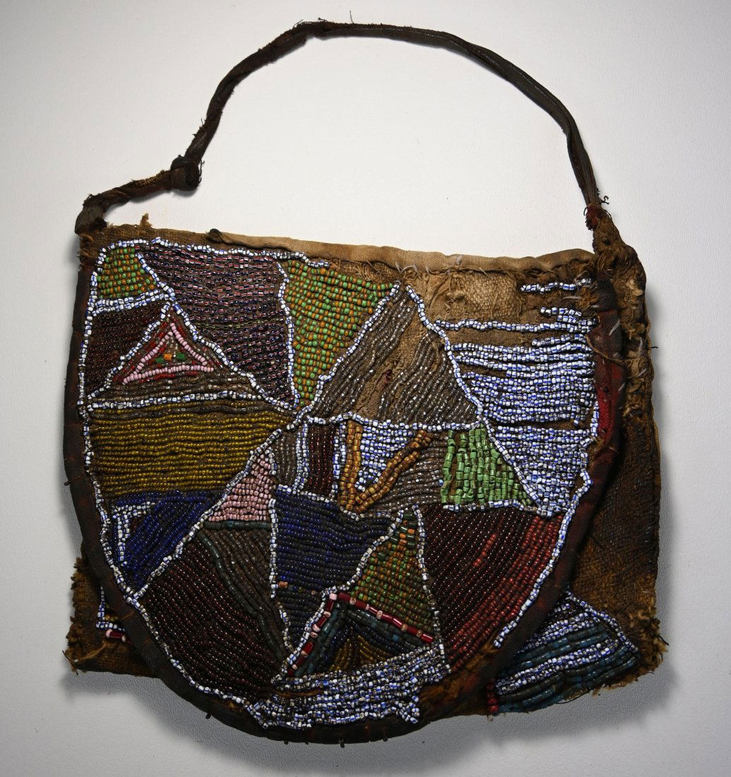 Old Yoruba Beaded Diviners Bag (1 of 4)