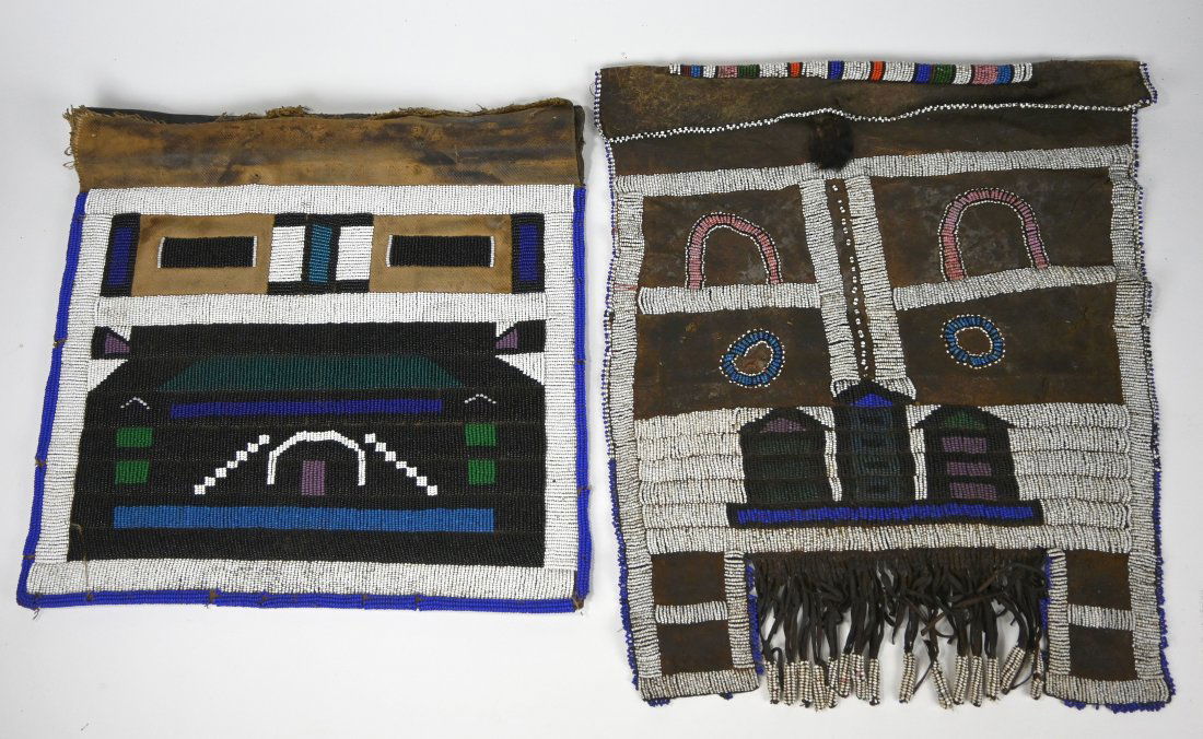 A pair of Ndebele Mapotos Beaded Aprons (1 of 6)