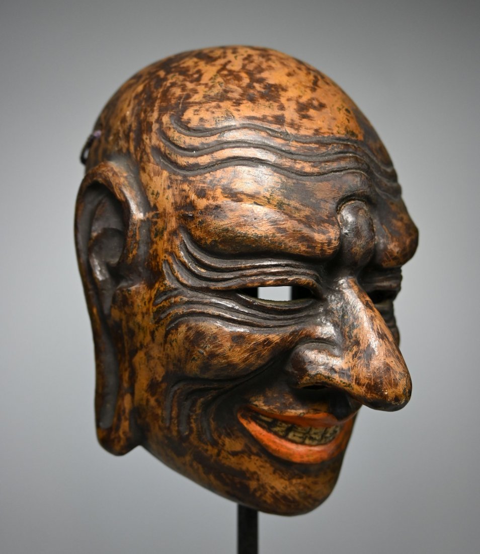 Antique Japanese Drama mask of Old man (1 of 5)