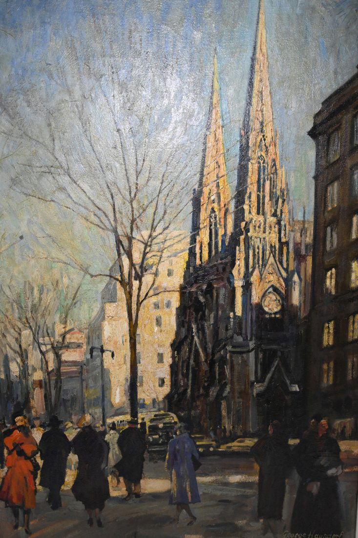 St Patrick's Cathedral, NYC painting by George Hausdorf (1 of 5)