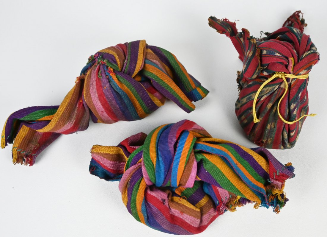 Collection of Three Authentic Mayan Medicine Bundles (1 of 7)