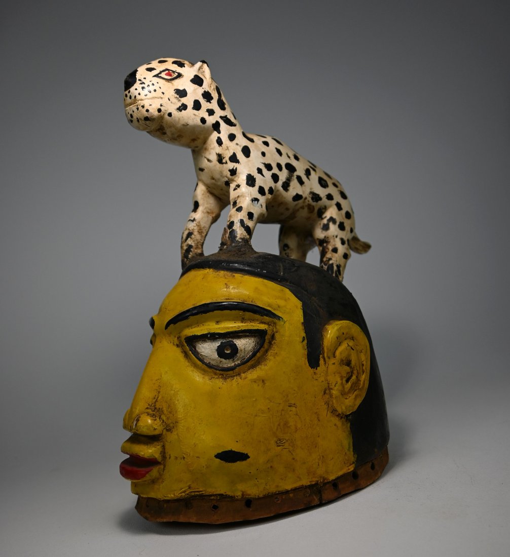 A Yoruba Gelede mask with Leopard finial (1 of 7)