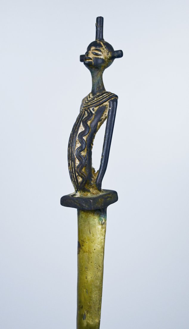 West African Bronze Dagger with ancestor figure handle (1 of 9)