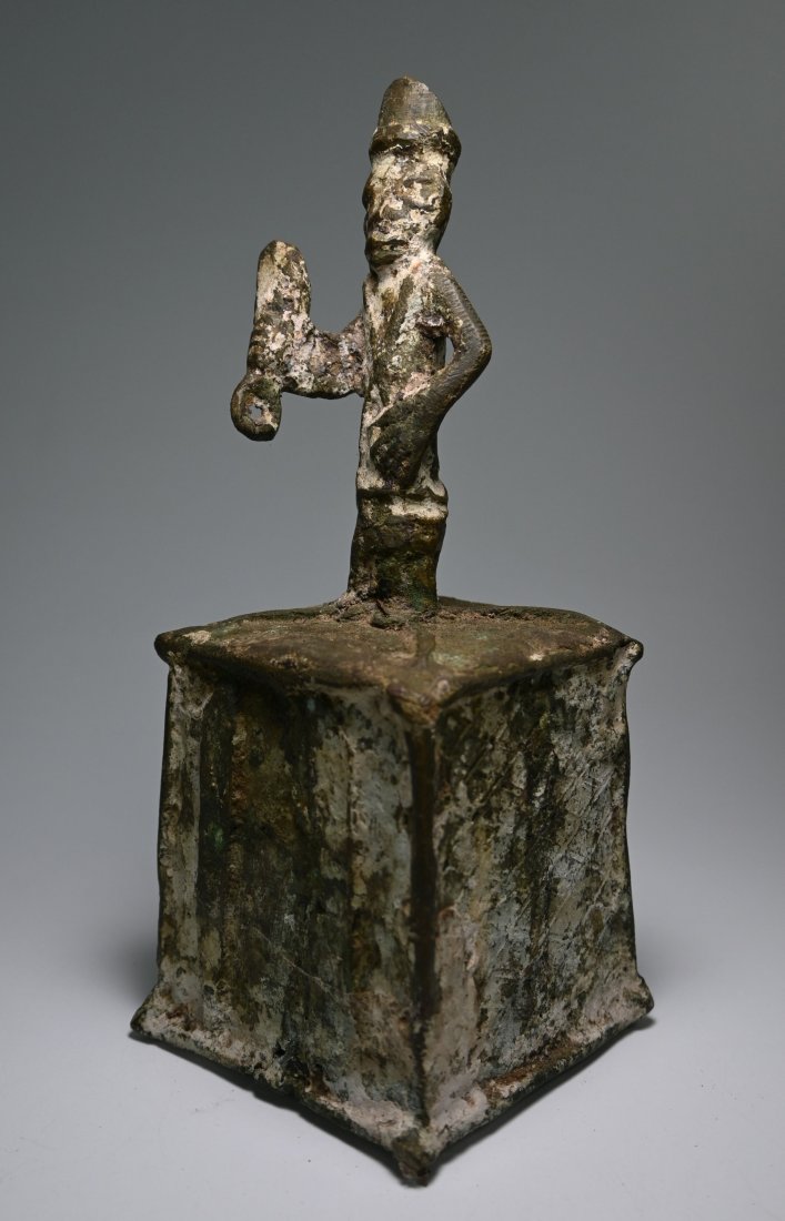 A Yoruba Bronze Bell with Ancestor (1 of 6)