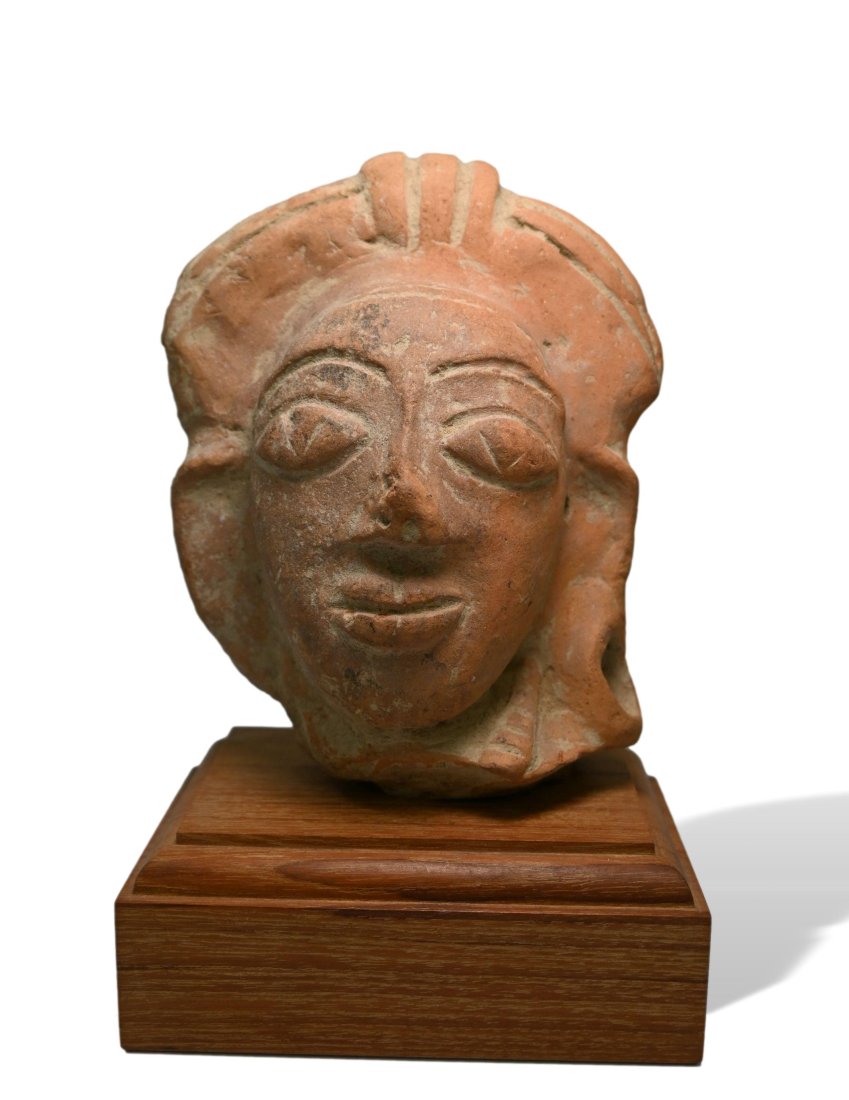 Ancient Kushan Empire Terracotta Head 2nd Century India (1 of 6)