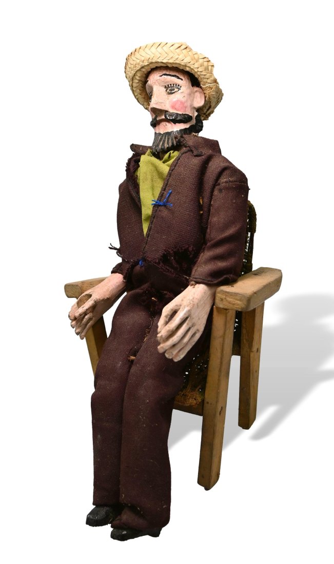 Antique Shrine Idol of Maximon Saint of Drinking & Smoking: Antique carved wooden Cult idol of Maximon, The Patron Saint of Drinking and smoking ,also called San Siman,who originally was a Mayan deity and folk saint. Maximon is said to represent both light and