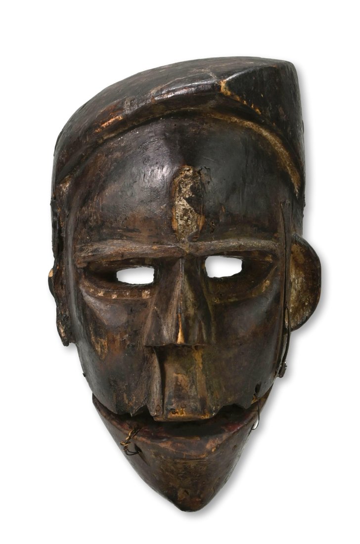A Dark Ibibio Mask with Movable Jaw (1 of 7)
