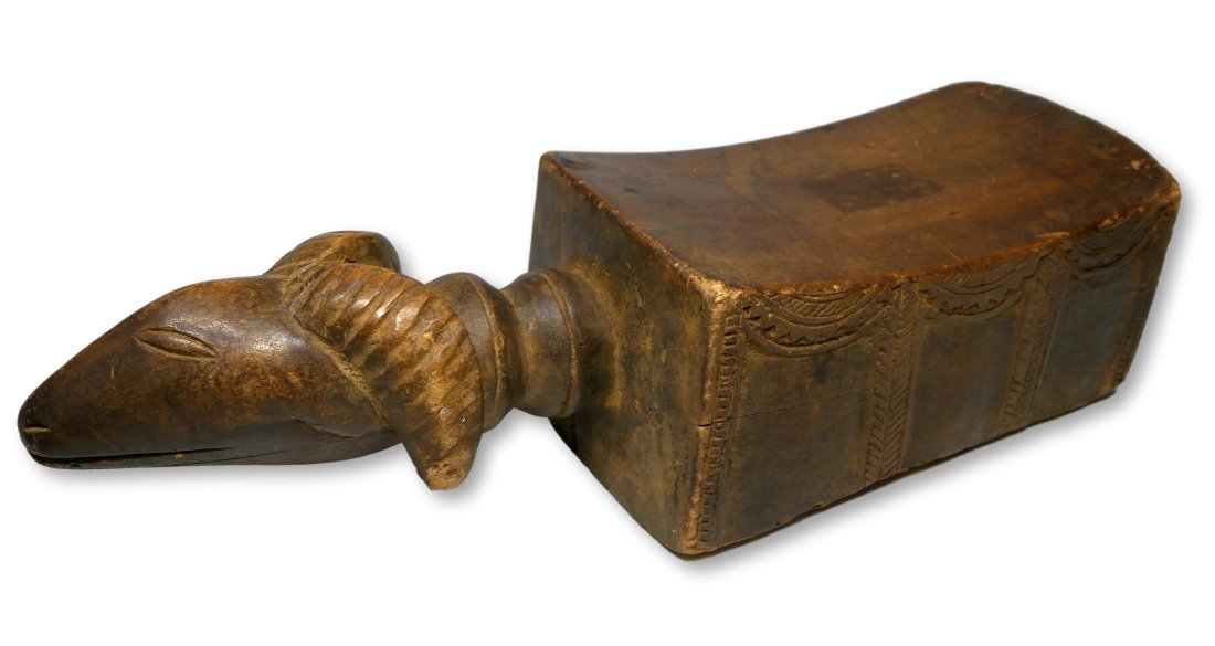 A Fine Baule Stool with Ram Head (1 of 11)