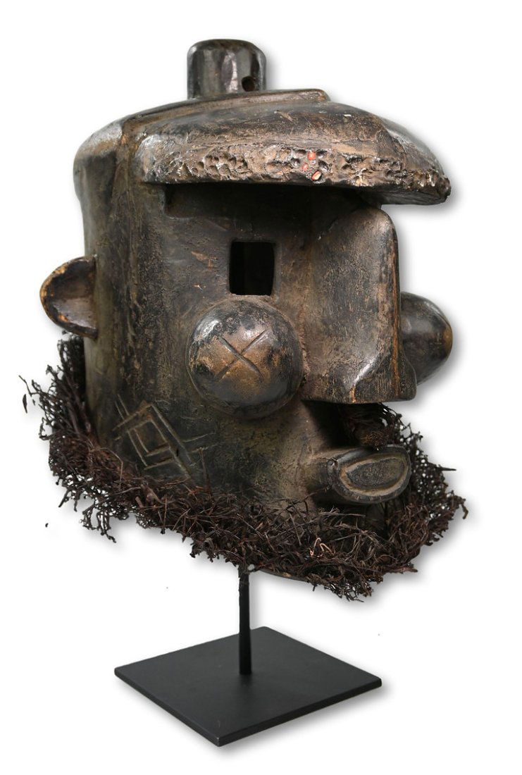 A Rare Binji Mask with Field Photograph (1 of 9)