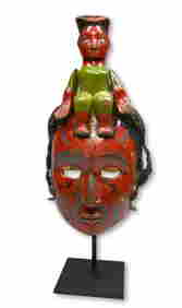 Lady in Red: Ibibio African mask (1 of 10)