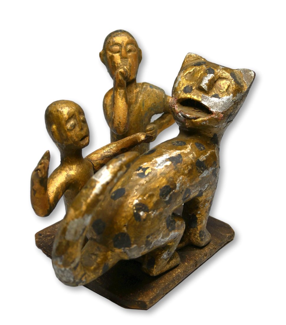 Ashanti Linguists Staff Top with Leopard Motif (1 of 6)