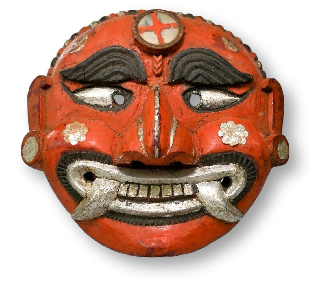 A Lakhe Demon Mask from Kathmandu (1 of 7)