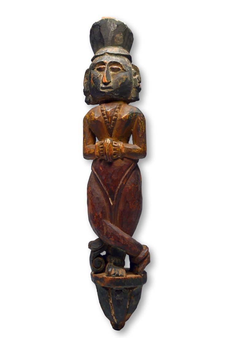 A Painted Indian Goddess Architectural Element (1 of 7)