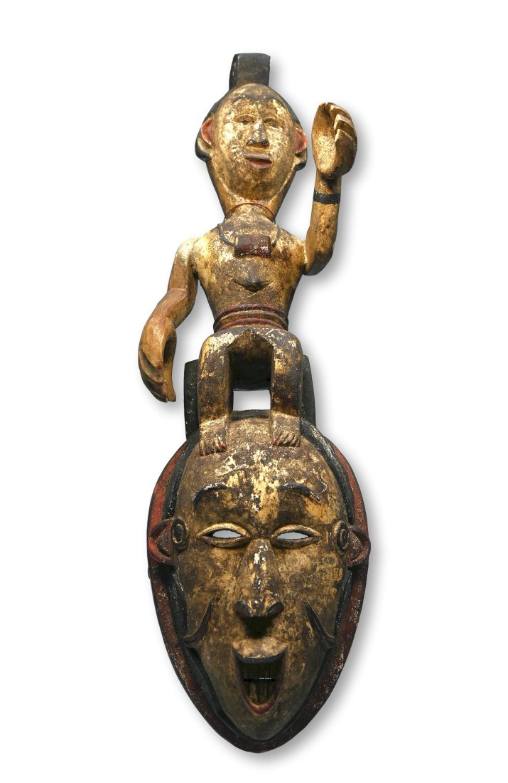 Igbo African mask with Articulated Ancestor Ex Dr. Samuelly Collection (1 of 6)