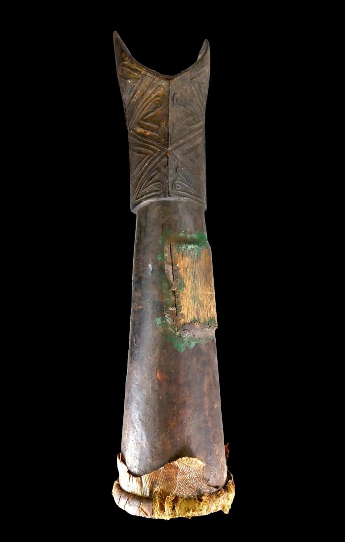 Old Era River Drum w/ Tribal Repairs (1 of 1)