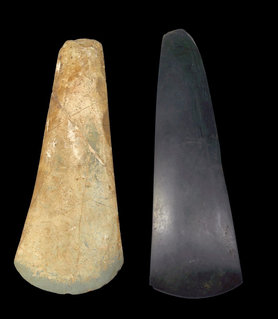 A Pair of Stone Axe Heads from Papua New Guinea (1 of 1)