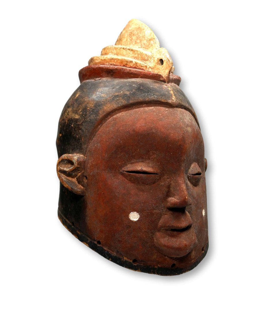 A Red Suku African Mask Ex Levitt Collection (1 of 7)