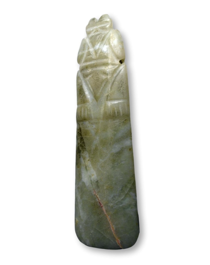 Ancient Pre-Columbian White Jade Avian Bird God Pendant (1 of 4)