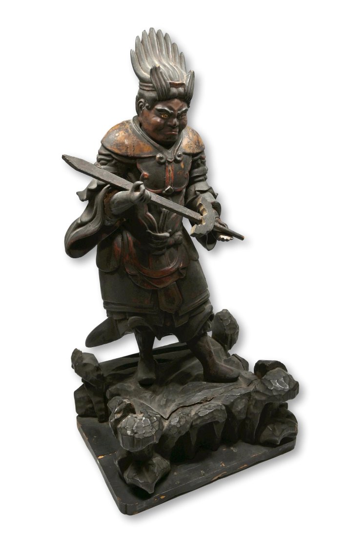 Antique Sculpture of a Divine General from Japan (1 of 11)