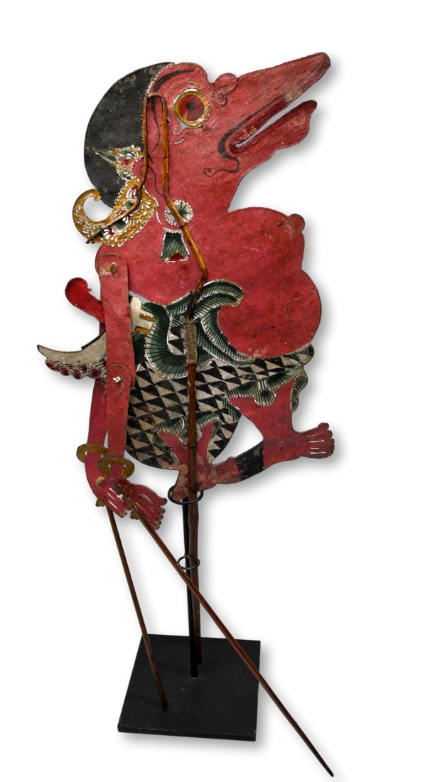 Antique Shadow Puppet of Togog The Clown from Java (1 of 5)