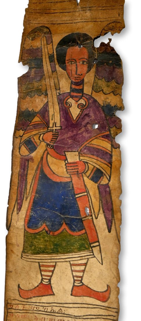 Antique Ethiopian Magic Scroll With Arch Angel Michael (1 of 5)