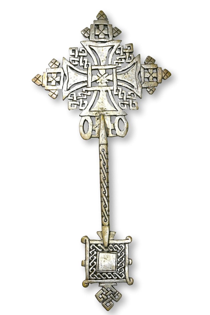 Ex Museum Hand Held Silver Ethiopian Procession Cross (1 of 3)