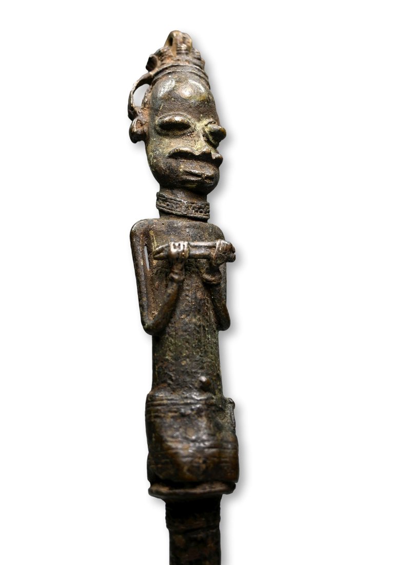 A Yoruba Edan Ogboni Ritual Staff Ex Syrop Collection. (1 of 5)