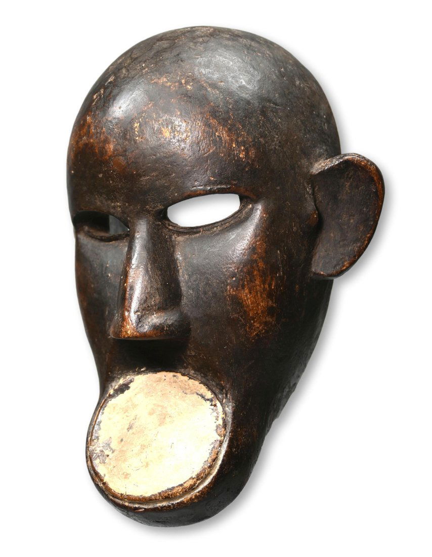 A Makonde Mask with Lip Plug, Body Modifacation (1 of 5)