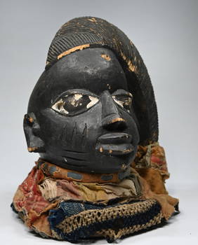 One of Only 50 Pieces Made Vintage 1800 Yoruba Egungun Mask 