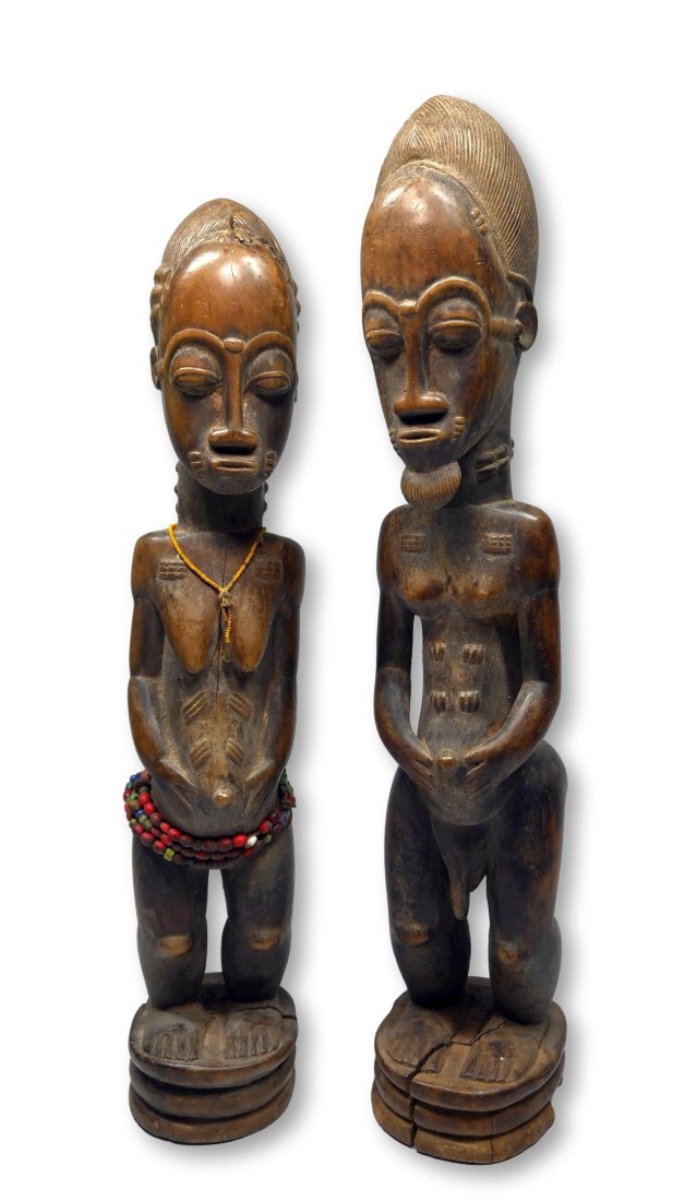 A Fine Baule Male & Female Spirit Figures (1 of 7)