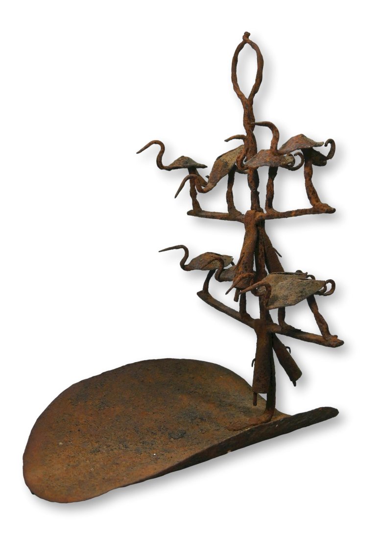 Unusual Yoruba Opa Osanyin Ritual Iron Altar Piece (1 of 5)