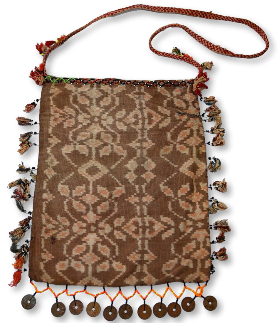 Vintage Textile Medicine Bag with Coins from Timor (1 of 5)