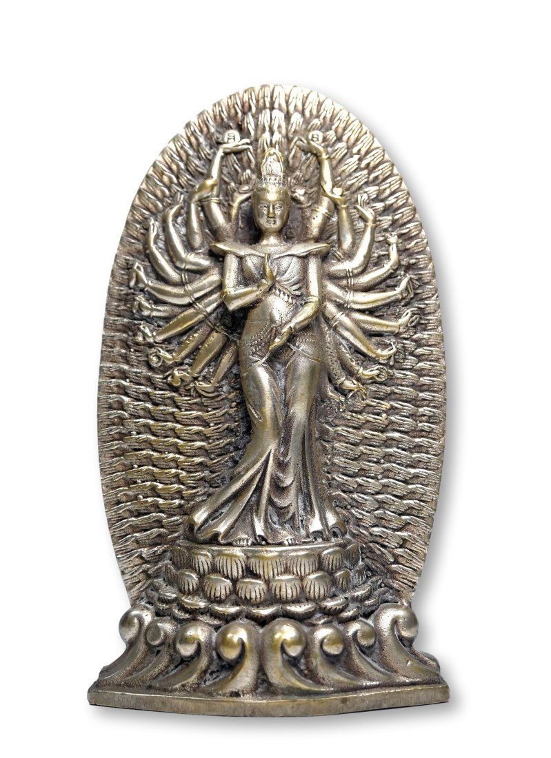 Silver Avalokitesvara Kwan Yin with a Thousand-hands (1 of 4)