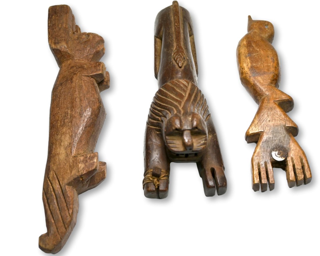 Lot of Three Antique Guatemalan Sling Shots Ex Museum (1 of 5)