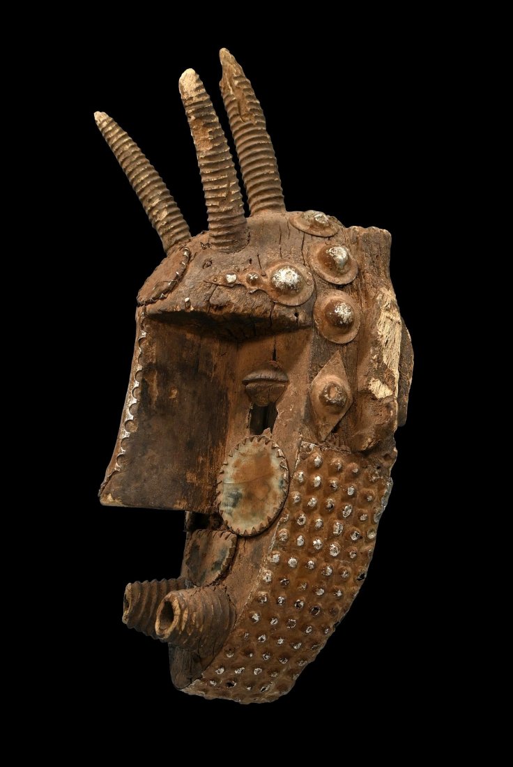 A Rare Old Bamana African Mask Ex Scanzi Collection (1 of 7)