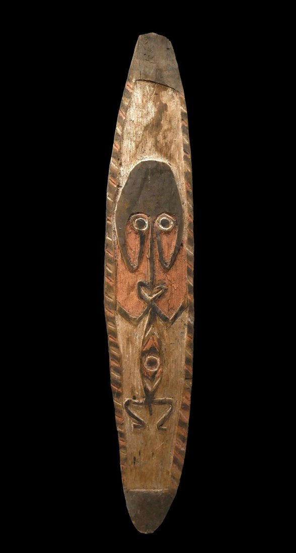 Spirit Board from the Kerewa peoples Field collected 1966: A Kerewa spirit board (Titi Ebiha), Kerewa people, Goaribari Island; Gulf province Papua New Guinea. (C. Early 20th Century).Spirit boards of the Papuan Gulf were traditionally made in the Central and