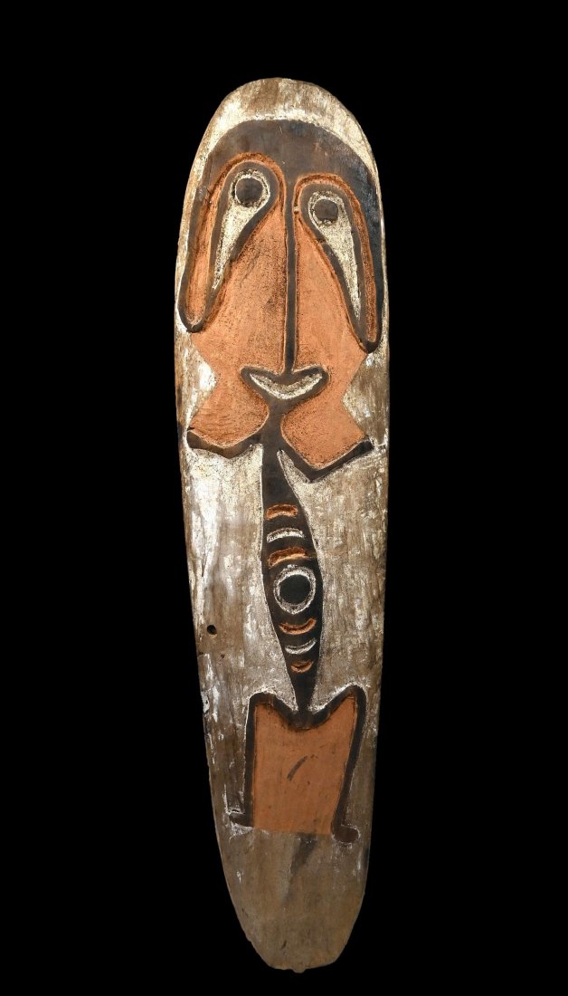 Early Kerewa Spirit Board: A Kerewa spirit board (Titi Ebiha), Kerewa people, Goaribari Island; Gulf province Papua New Guinea. (C. Early 20th Century). Spirit boards of the Papuan Gulf were traditionally made in the Central an