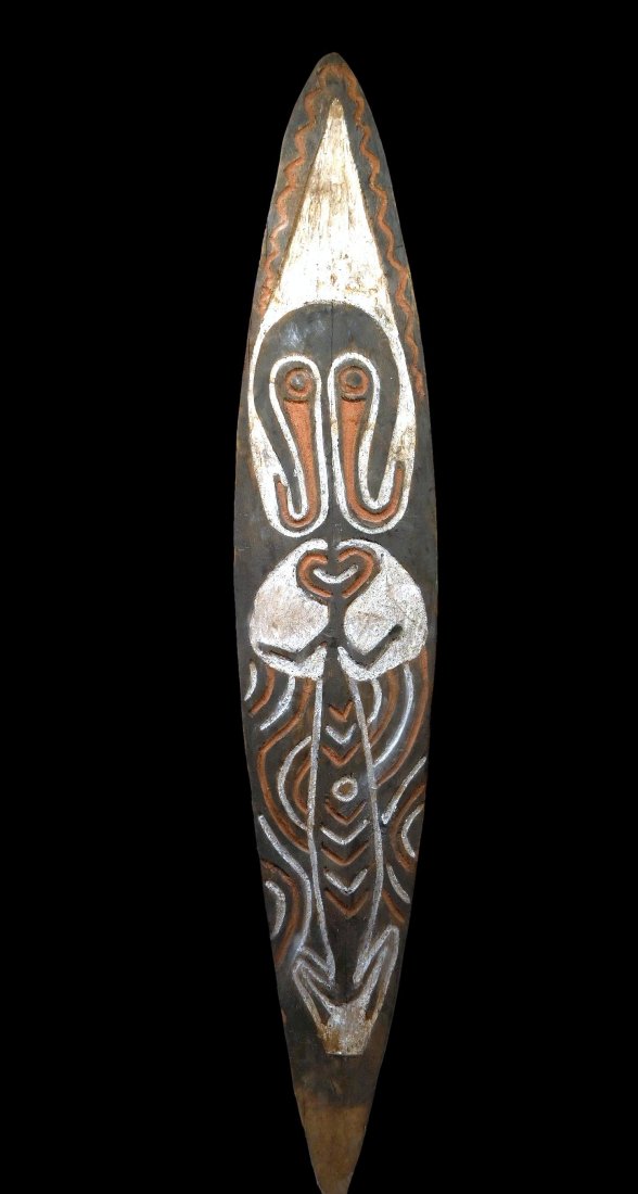 A Kerewa Spirit Board Field Collected prior to 1966: A Kerewa spirit board (Titi Ebiha), Kerewa people, Goaribari Island; Gulf province Papua New Guinea. (C. Early 20th Century).Spirit boards of the Papuan Gulf were traditionally made in the Central and