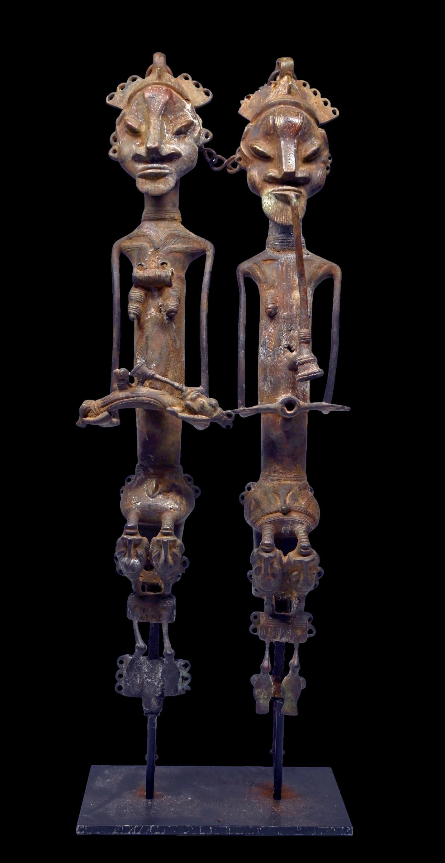 Yoruba Edan Ogboni Bronze Ritual Cult Symbols (1 of 7)