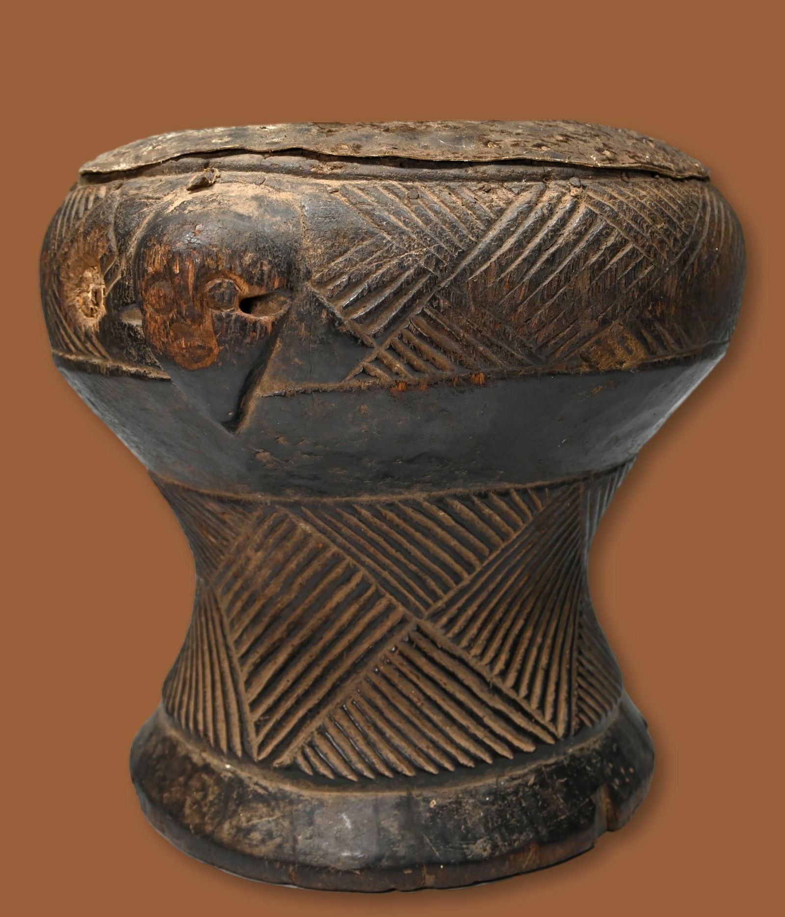 A Luba Ceremonial Drum Field Collected (1 of 8)