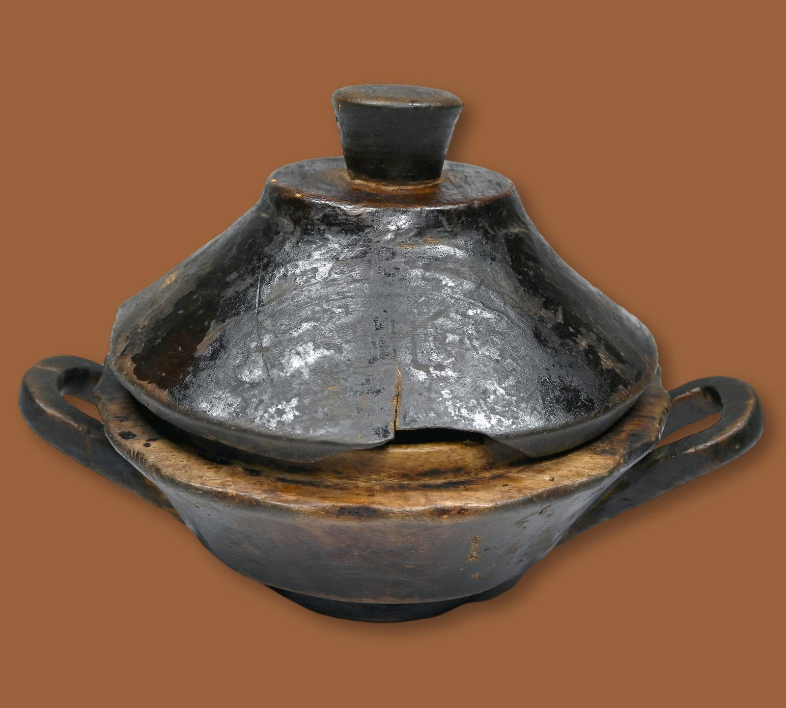 Antique Lozi Lidded Offering Bowl (1 of 8)