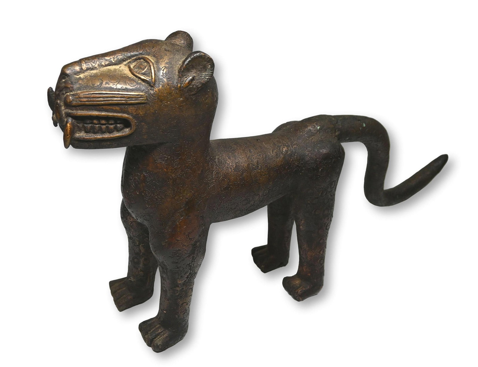 A Benin Bronze Leopard Sculpture (1 of 1)