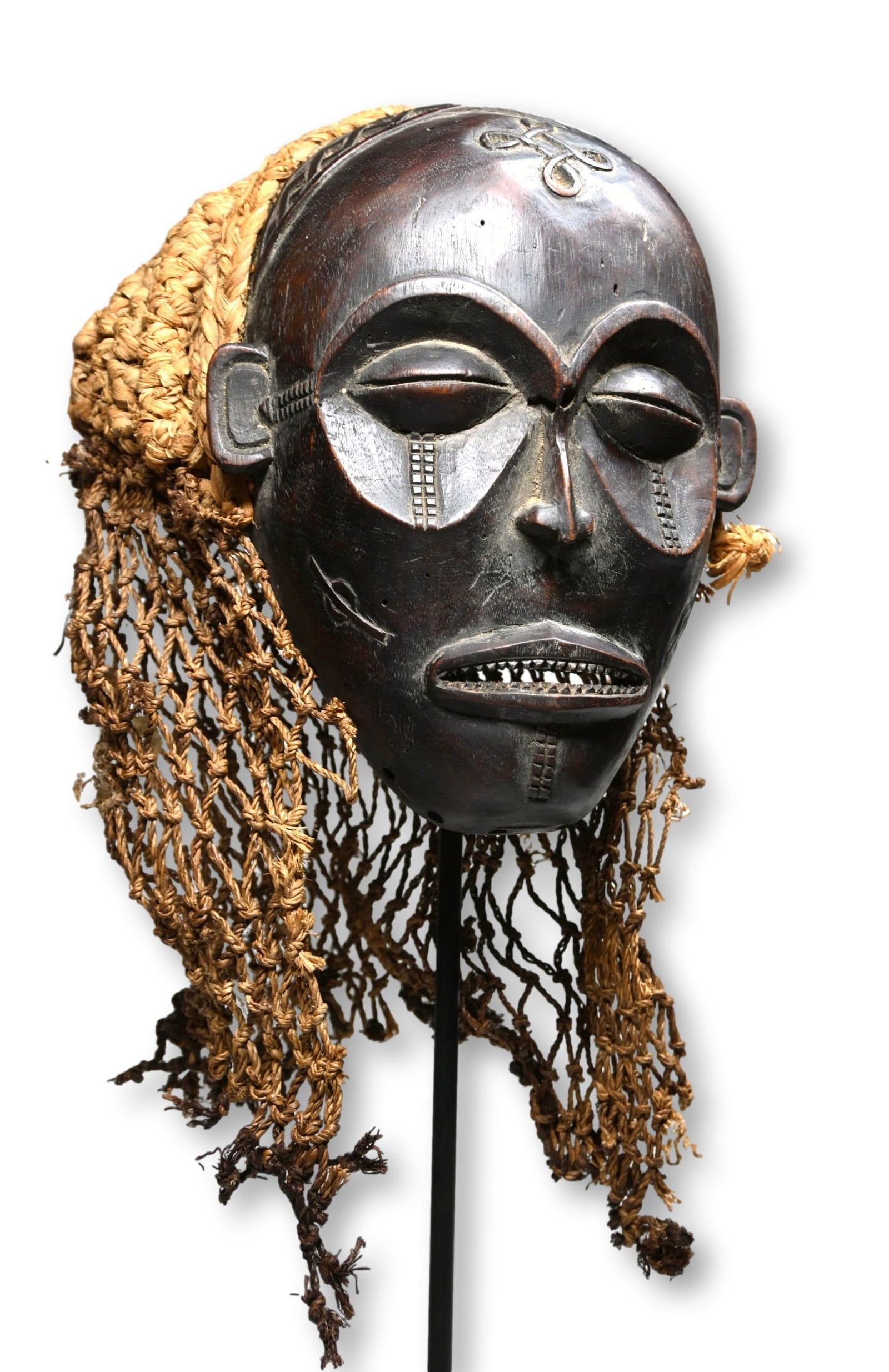 A Chokwe Pwo Mask with Headdress (1 of 1)