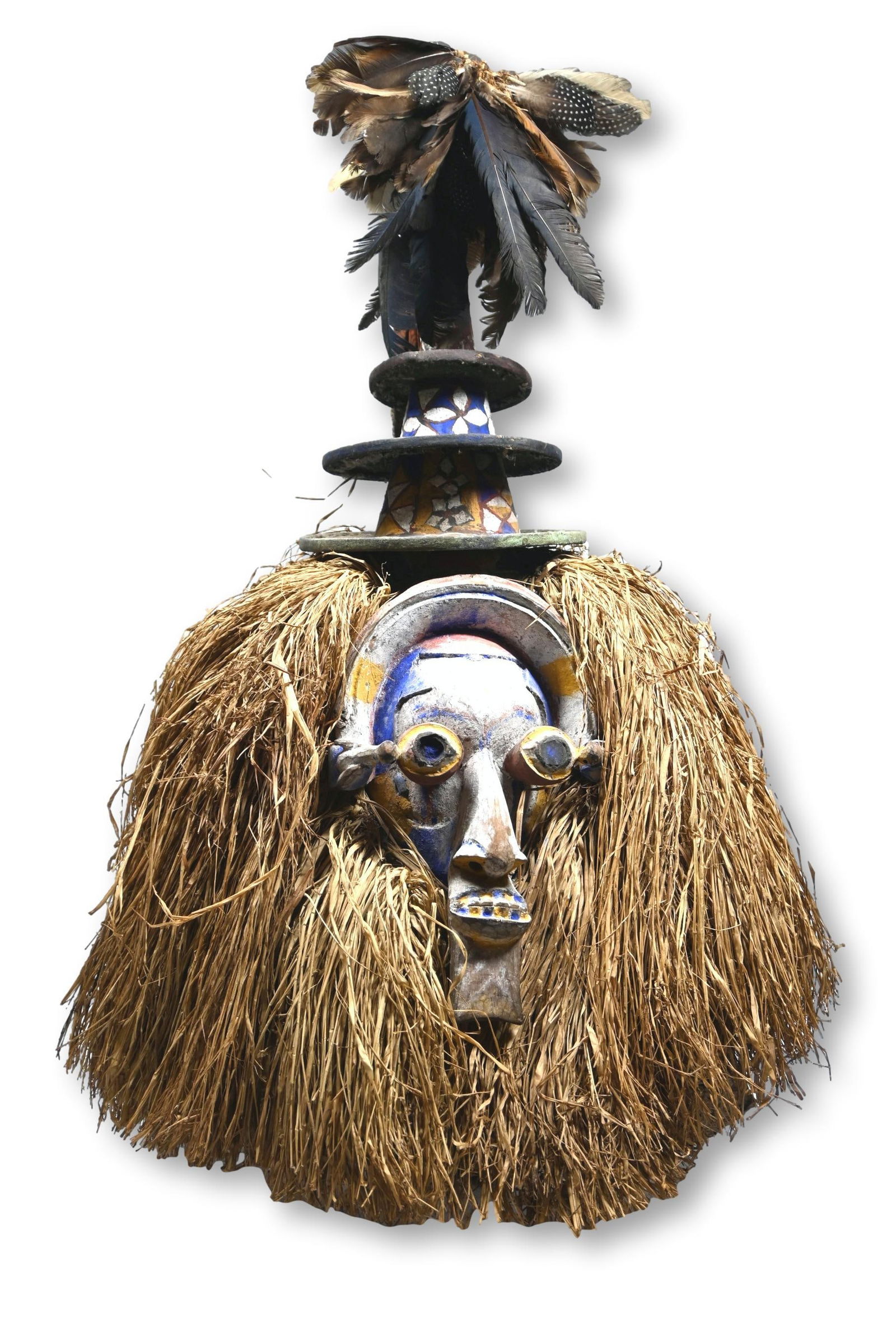 A Fine Old Yaka Initiation Mask Ex Nice Collection (1 of 5)