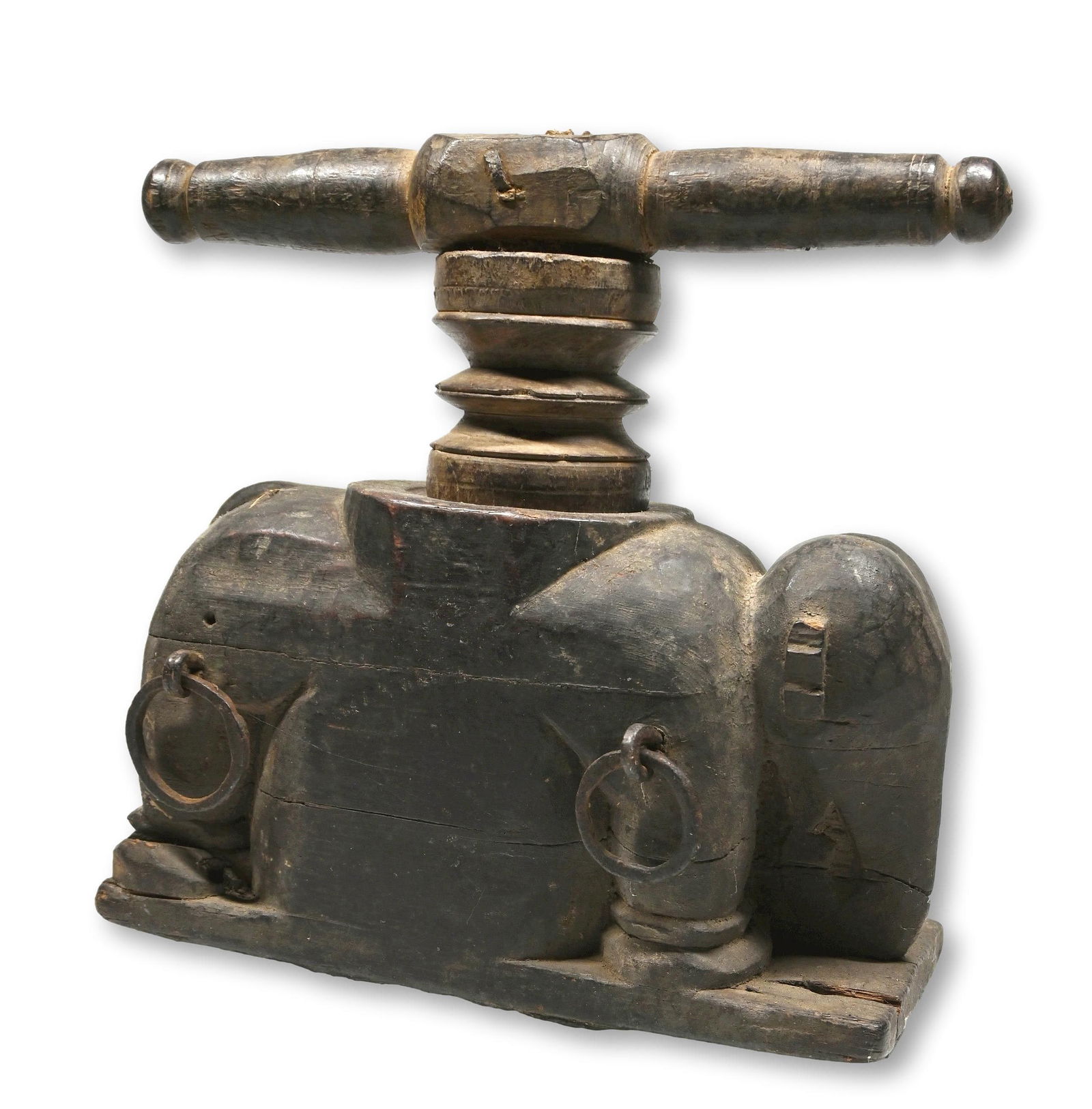 A 19th century Indian Noodle Press in the form of an Elephant (1 of 7)