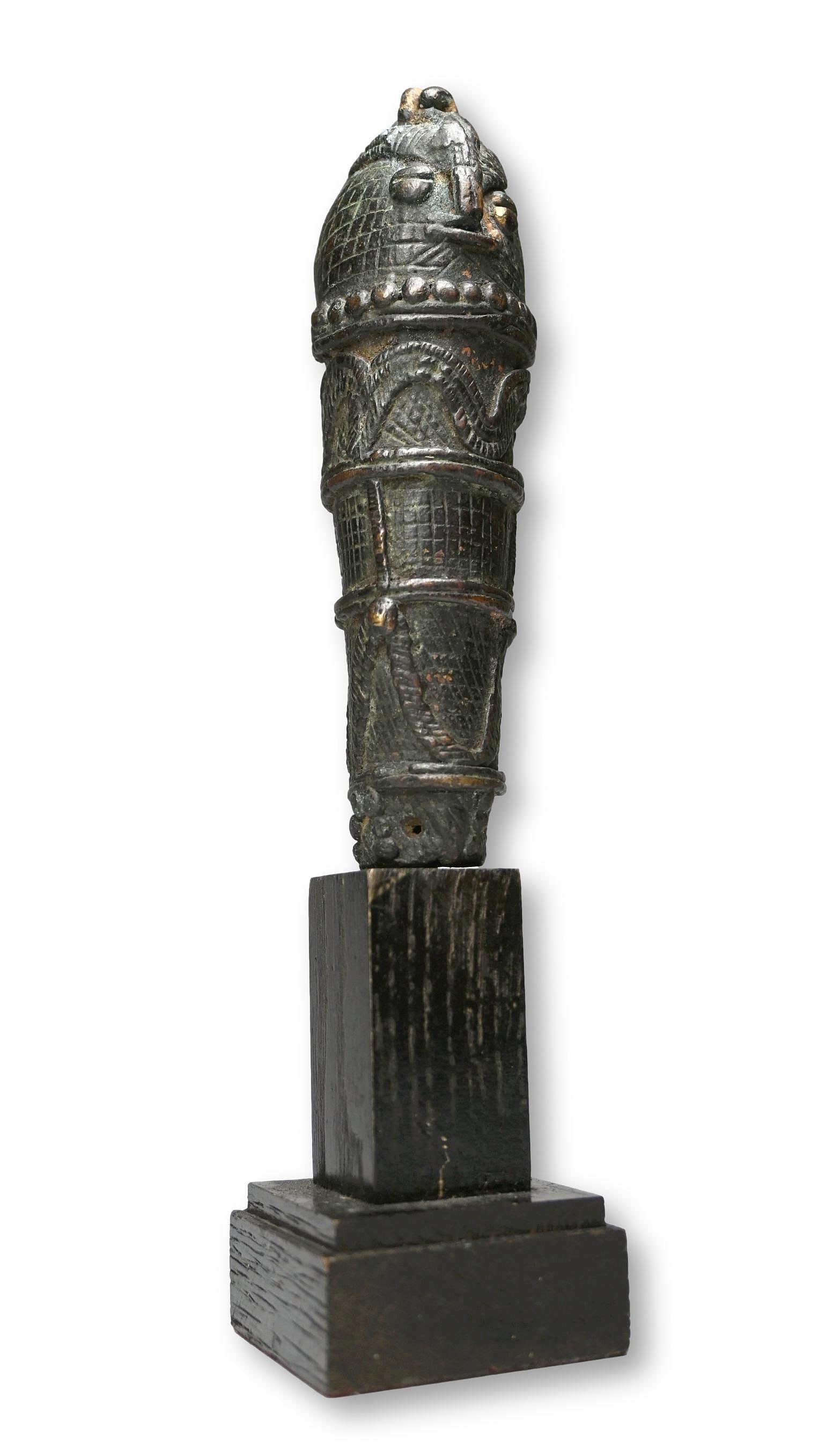 A Janus Benin / Yoruba Bronze Staff Top (1 of 1)