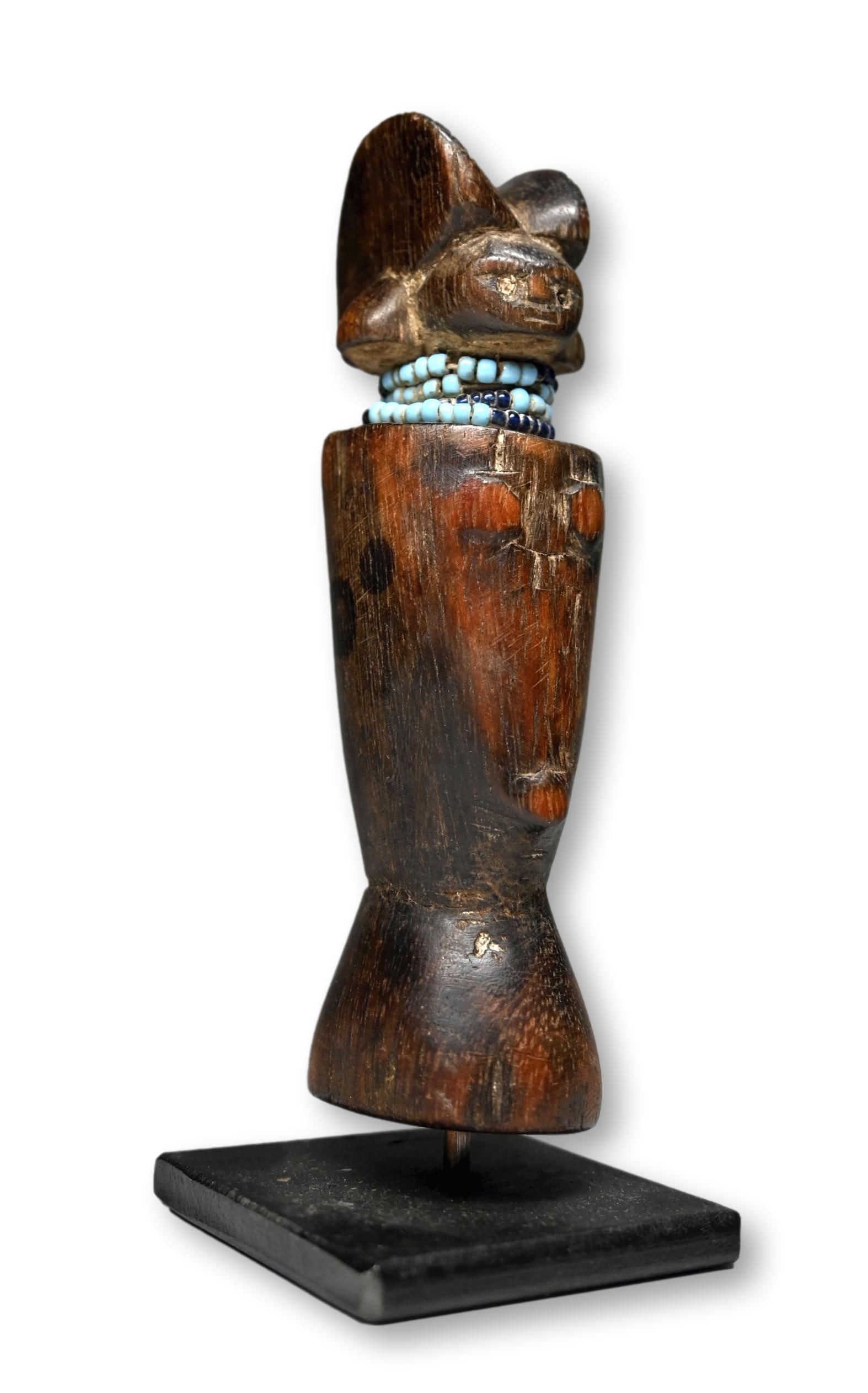 A Zaramo Mwana Hiti Doll Ex Karl Zabel Collection: This is a very fine old carved wooden "Mwana Hiti" or Fertility doll from Tanzania, Africa. Mwana hiti, meaning Â child of wood is used in initiation ceremonies of the Kwere, Zaramo, Luguru, and Gogo