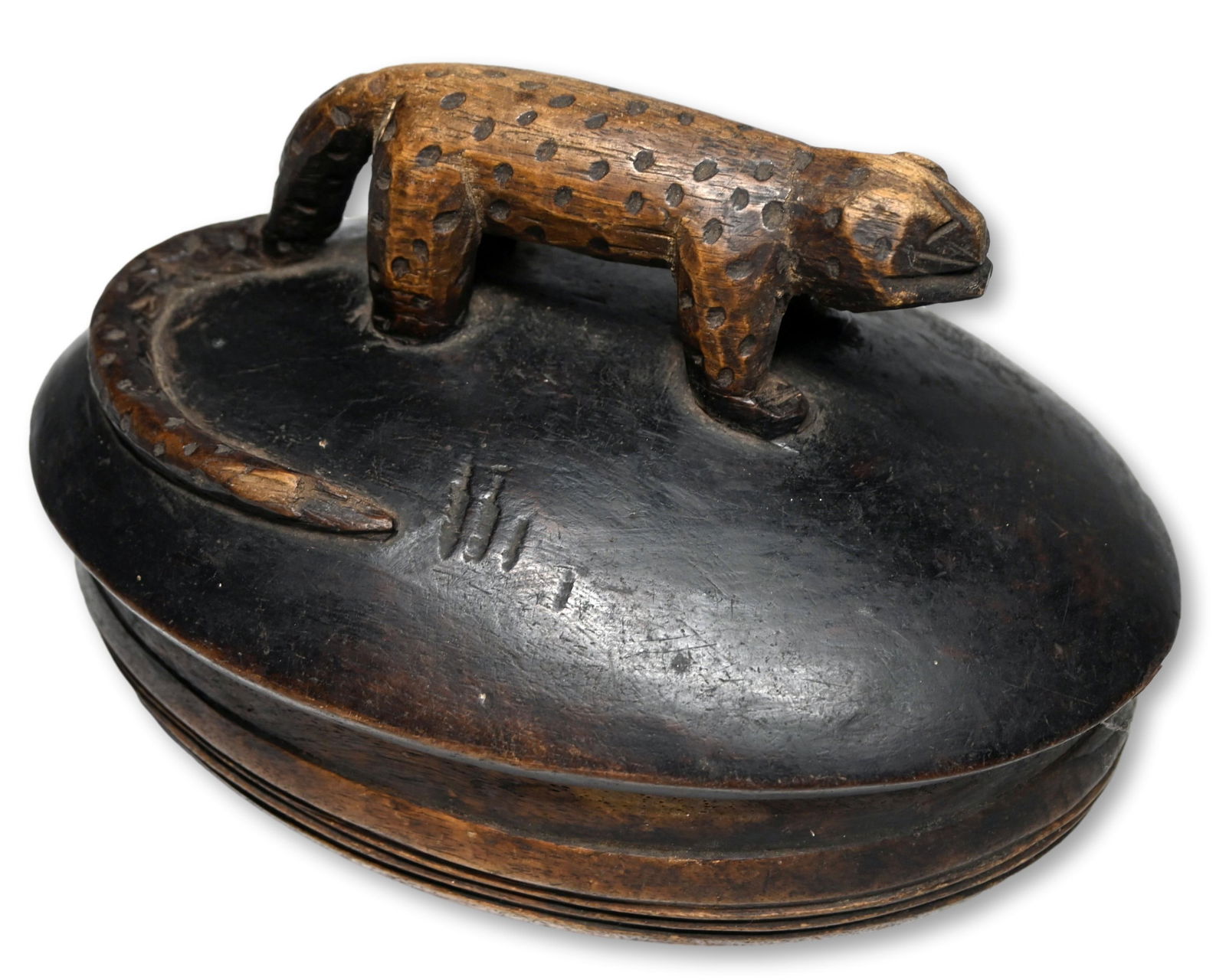 A Lozi Vessel with Leopard Motif Field Collected (1 of 6)